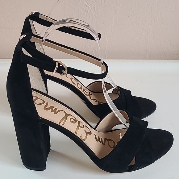 Sam Edelman Yancy Block-Heel Suede Sandals Size 9M - Picture 6 of 15